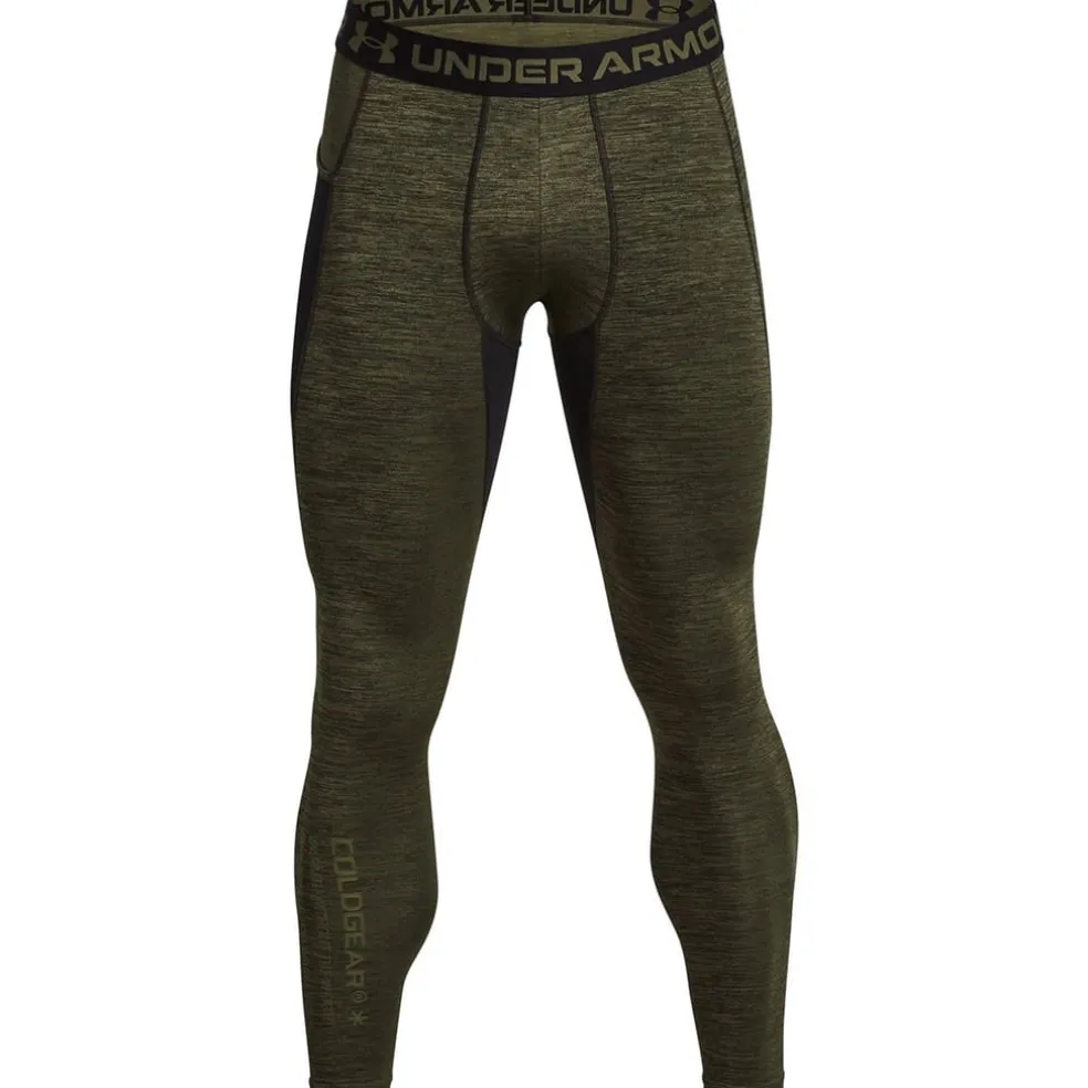 Under Armour Compression Fit Running Athletic Pants in Green