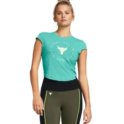 Under Armour Cropped Regular Fit Crew Neck T-Shirt in Green