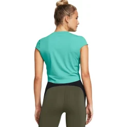 Under Armour Cropped Regular Fit Crew Neck T-Shirt in Green