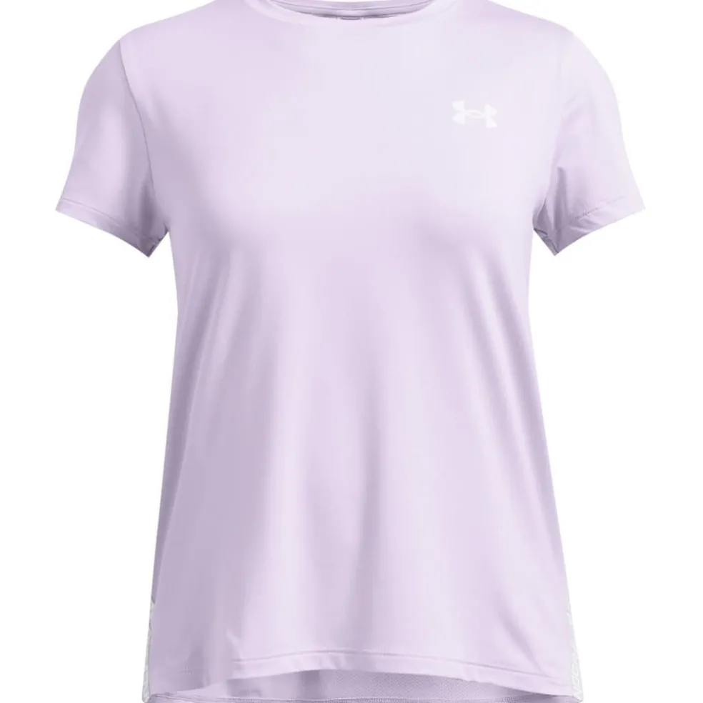 Under Armour Girls Relaxed Fit Crew Neck T-Shirt in Purple