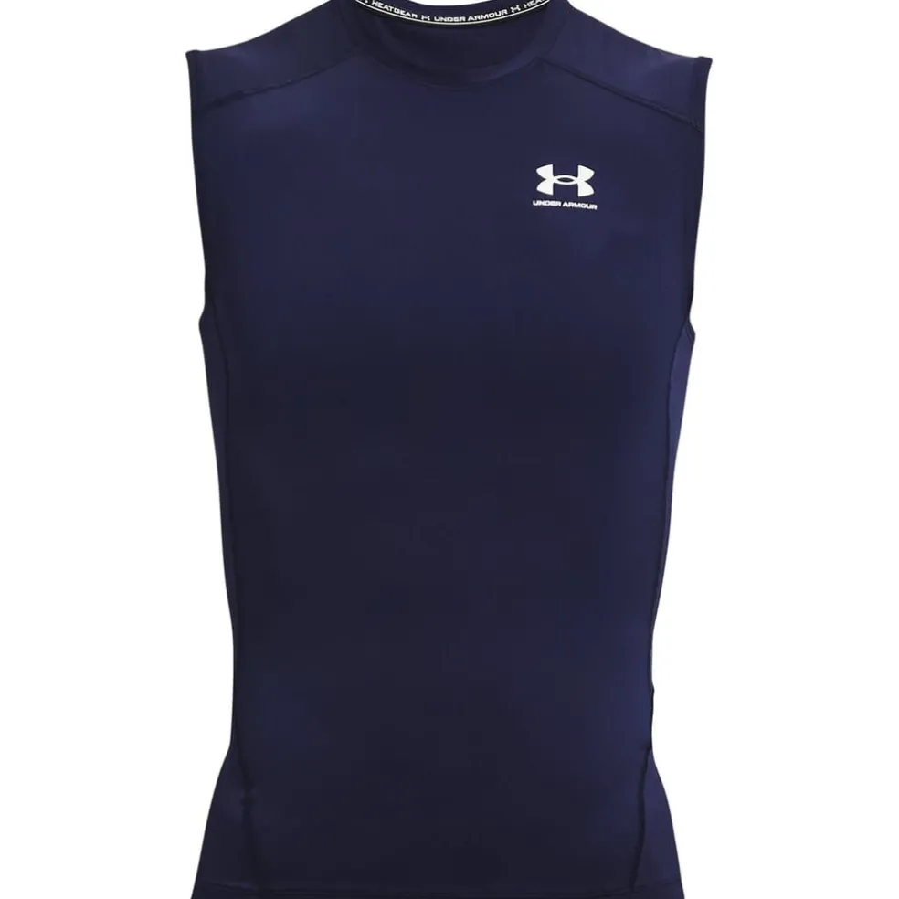 Under Armour Heat Gear Compression Sleeveless T-Shirt in Blue