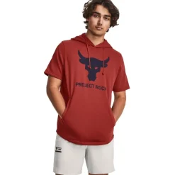 Under Armour Hooded Sleeveless Relaxed Fit Sweatshirt in Red