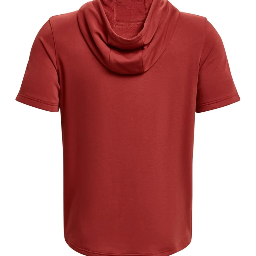 Under Armour Hooded Sleeveless Relaxed Fit Sweatshirt in Red