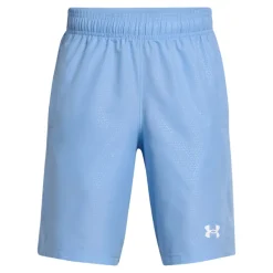 Under Armour Juniors Woven Halfback Emboss Shorts in Blue