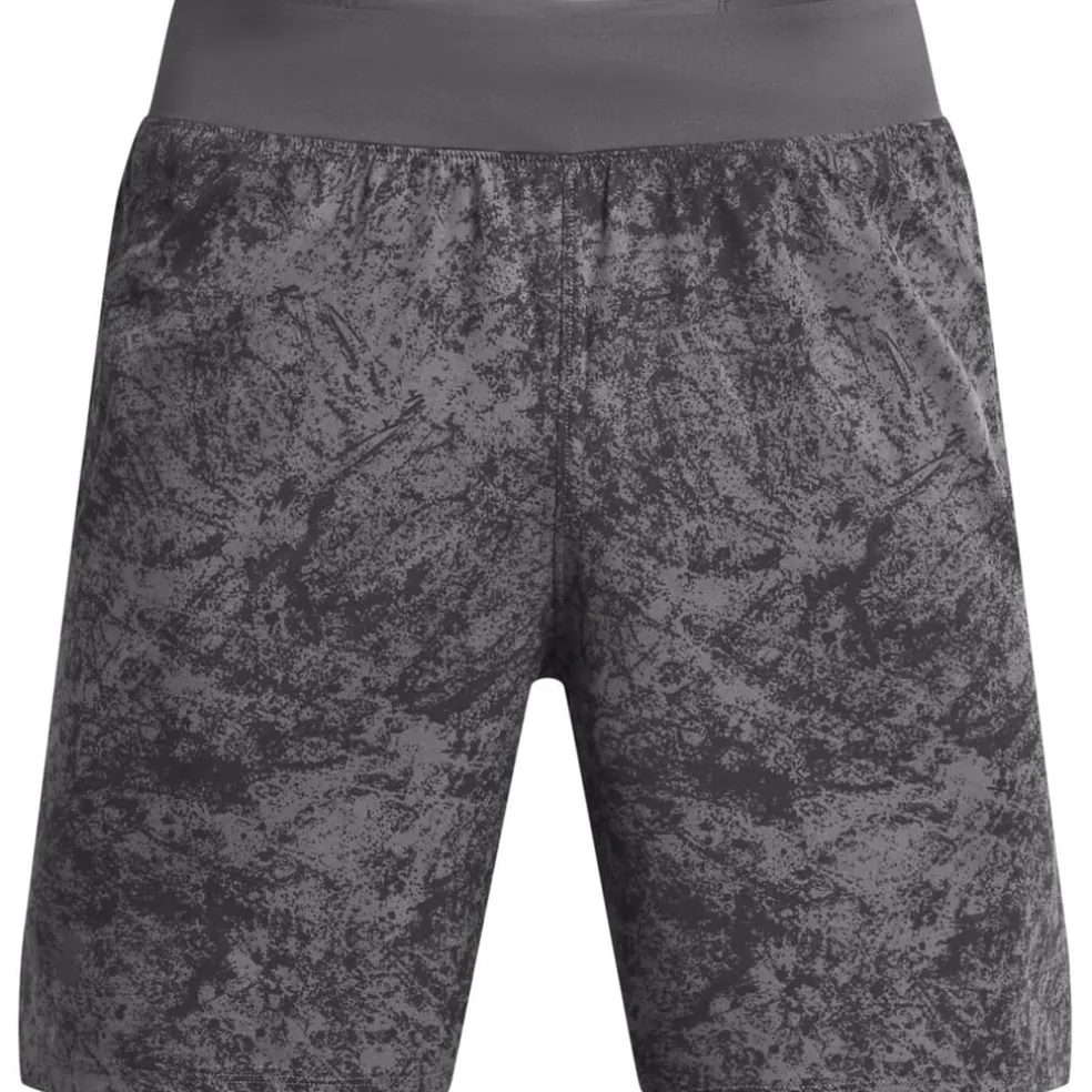Under Armour Launch Pro Printed Running Shorts in Grey
