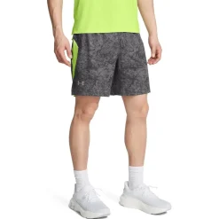 Under Armour Launch Pro Printed Running Shorts in Grey