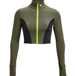 Under Armour Letsgo Funnel Neck Slim Fit Sweatshirt in Green