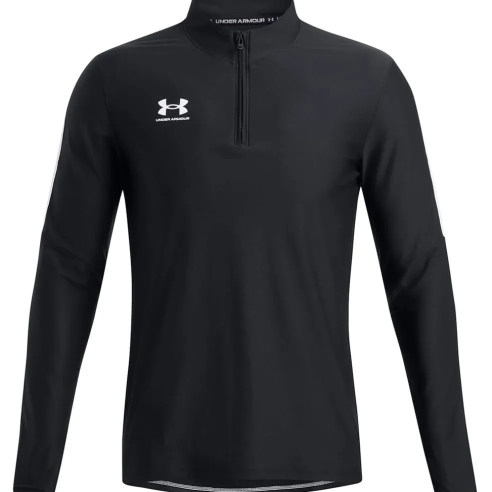 Under Armour Logo Print Mock Neck Sweatshirt in Black