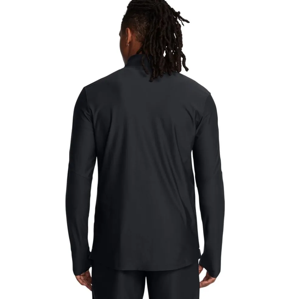 Under Armour Logo Print Mock Neck Sweatshirt in Black