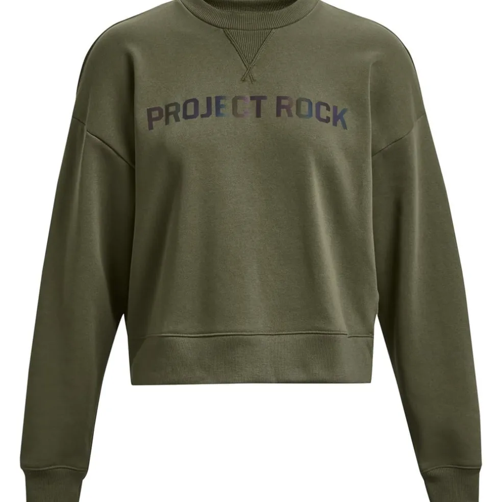 Under Armour Long Sleeve Relaxed Fit Crew Neck Sweater in Green