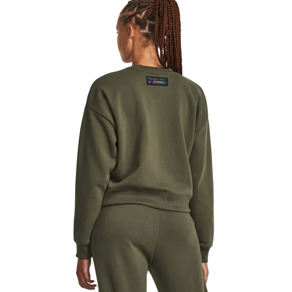 Under Armour Long Sleeve Relaxed Fit Crew Neck Sweater in Green