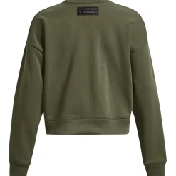 Under Armour Long Sleeve Relaxed Fit Crew Neck Sweater in Green