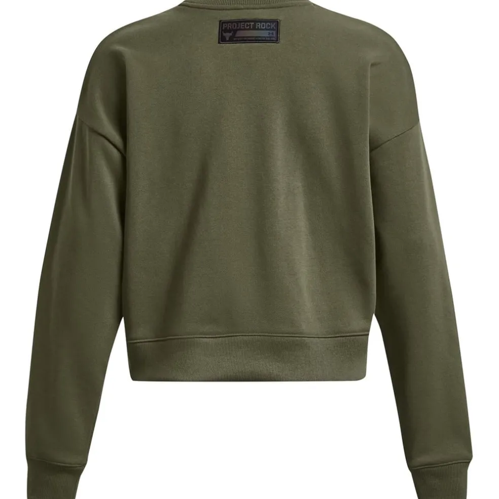Under Armour Long Sleeve Relaxed Fit Crew Neck Sweater in Green