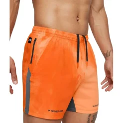 Under Armour Mens Armour Pjt Rock Ultimate 5 Pt Sts Gym Shorts in Orange