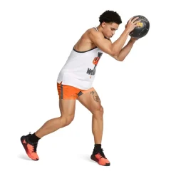 Under Armour Mens Armour Pjt Rock Ultimate 5 Pt Sts Gym Shorts in Orange