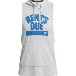 Under Armour Mens Armour Ua Pjt Rck Rents Due Sl Hoody Gym Vest in Grey