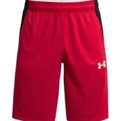 Under Armour Mens Armour Baseline 10 Shorts in Red