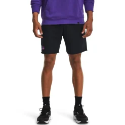 Under Armour Mens Armour Pjt Rock Hwt Terry Shorts Gym Shorts in Black