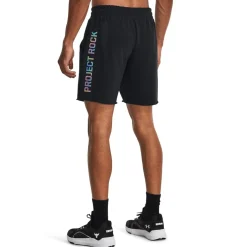 Under Armour Mens Armour Pjt Rock Hwt Terry Shorts Gym Shorts in Black