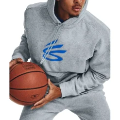Under Armour Mens Armour Curry Splash Hoodie in Grey