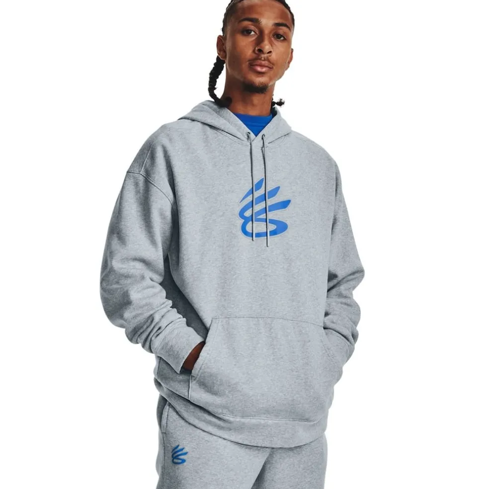 Under Armour Mens Armour Curry Splash Hoodie in Grey