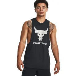 Under Armour Mens Armour Pr Bull Tank Top in Black