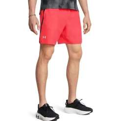 Under Armour Mens Armour Ua Launch 7 Shorts Running Shorts in Red