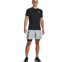 Under Armour Mens Heatgear® Pocket Long Shorts in Black