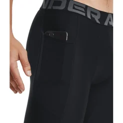 Under Armour Mens Heatgear® Pocket Long Shorts in Black