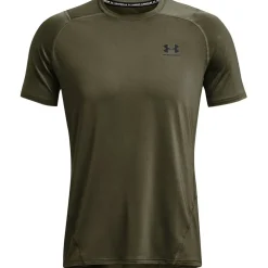 Under Armour Mens Heatgear Armour Fitted Short Sleeve Training Top in Green
