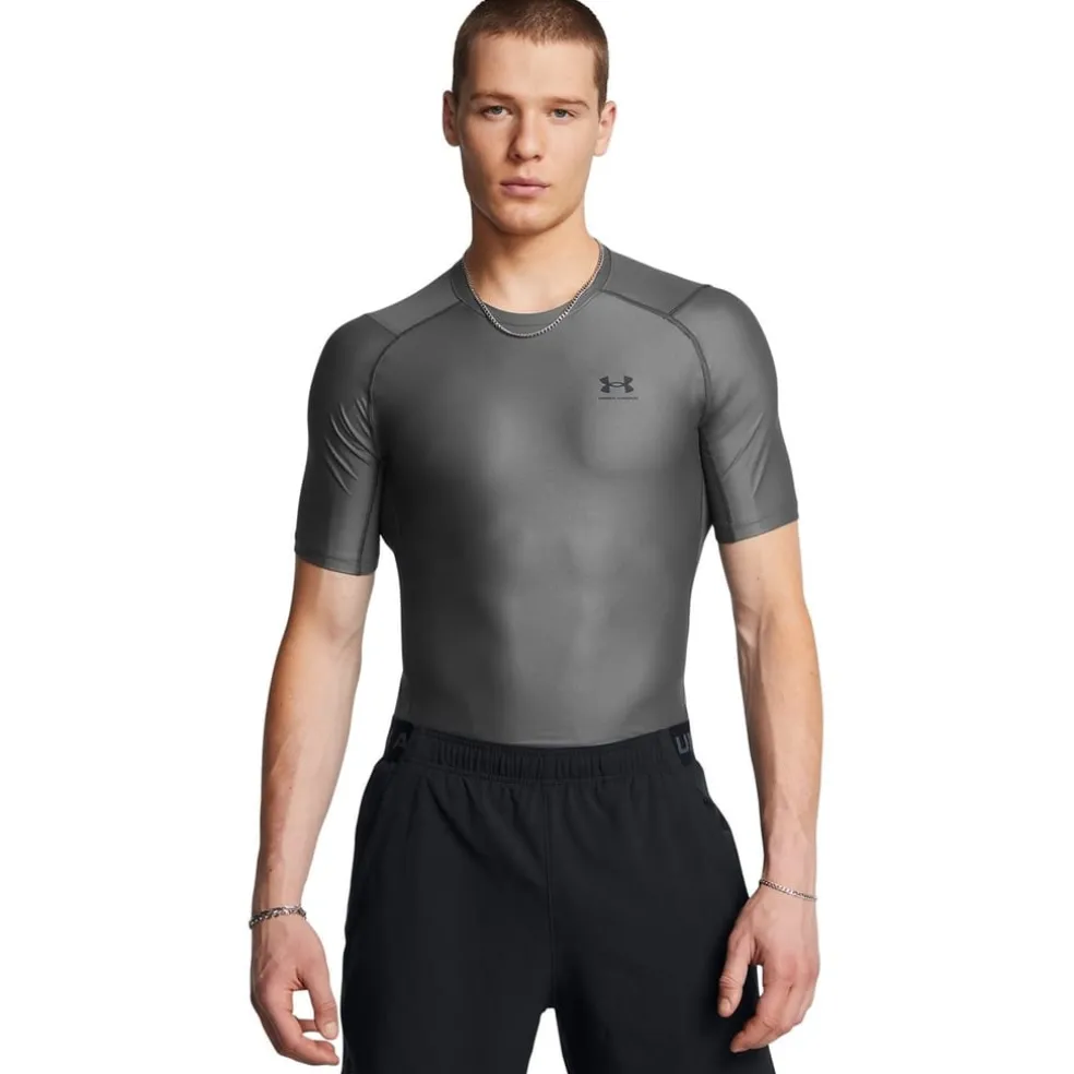 Under Armour Mens Iso Chill Compression Short Sleeve in Grey