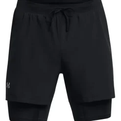 Under Armour Mens Launch Sw 7 2n1 Shorts in Black