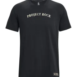 Under Armour Mens Project Rock T-Shirt in Black