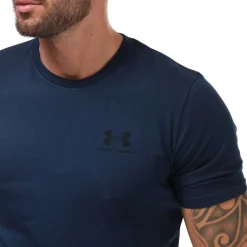 Under Armour Mens Sportstyle Left Chest Short Sleeve T-Shirt in Navy
