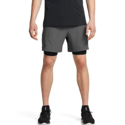 Under Armour Mens Vanish 2 In 1 Shorts in Grey