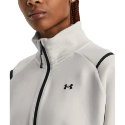 Under Armour Mock Neck Fleece Long Sleeve Sweatshirt in White