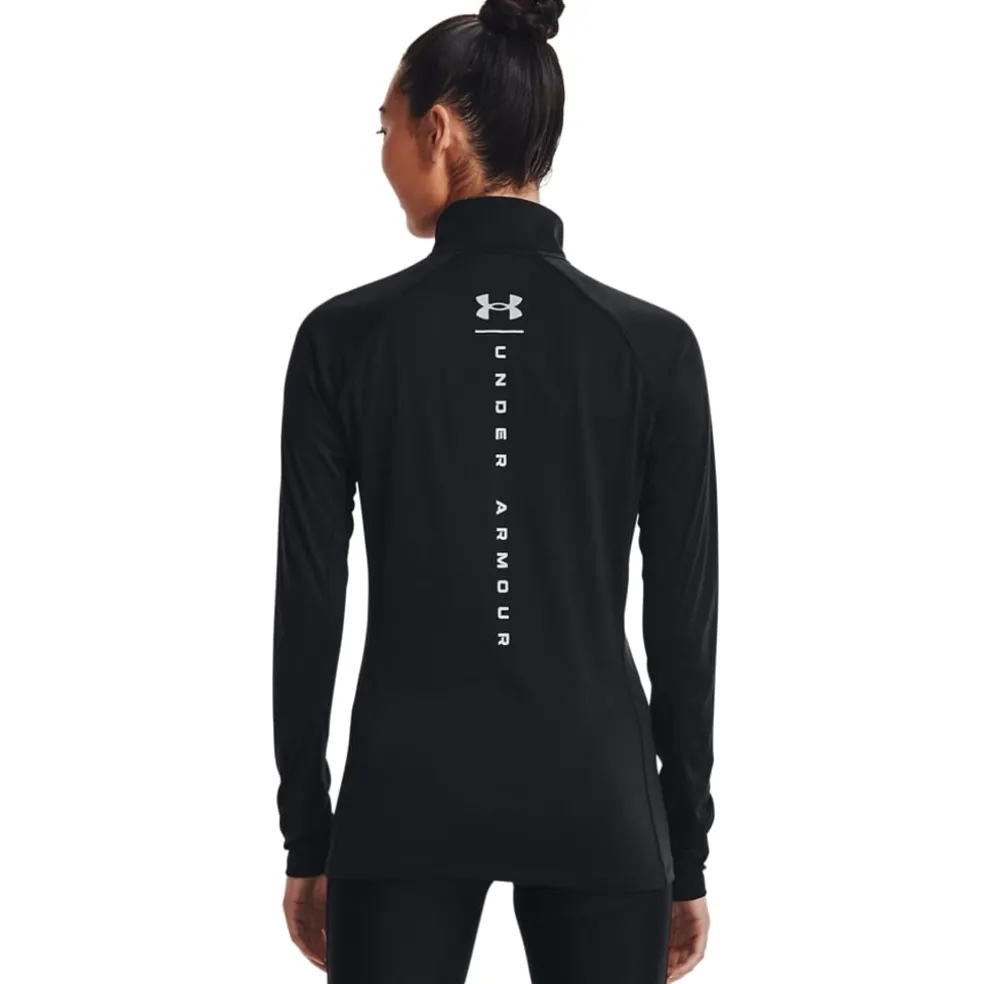 Under Armour Reflective Tech 1/4 Zip Top in Black