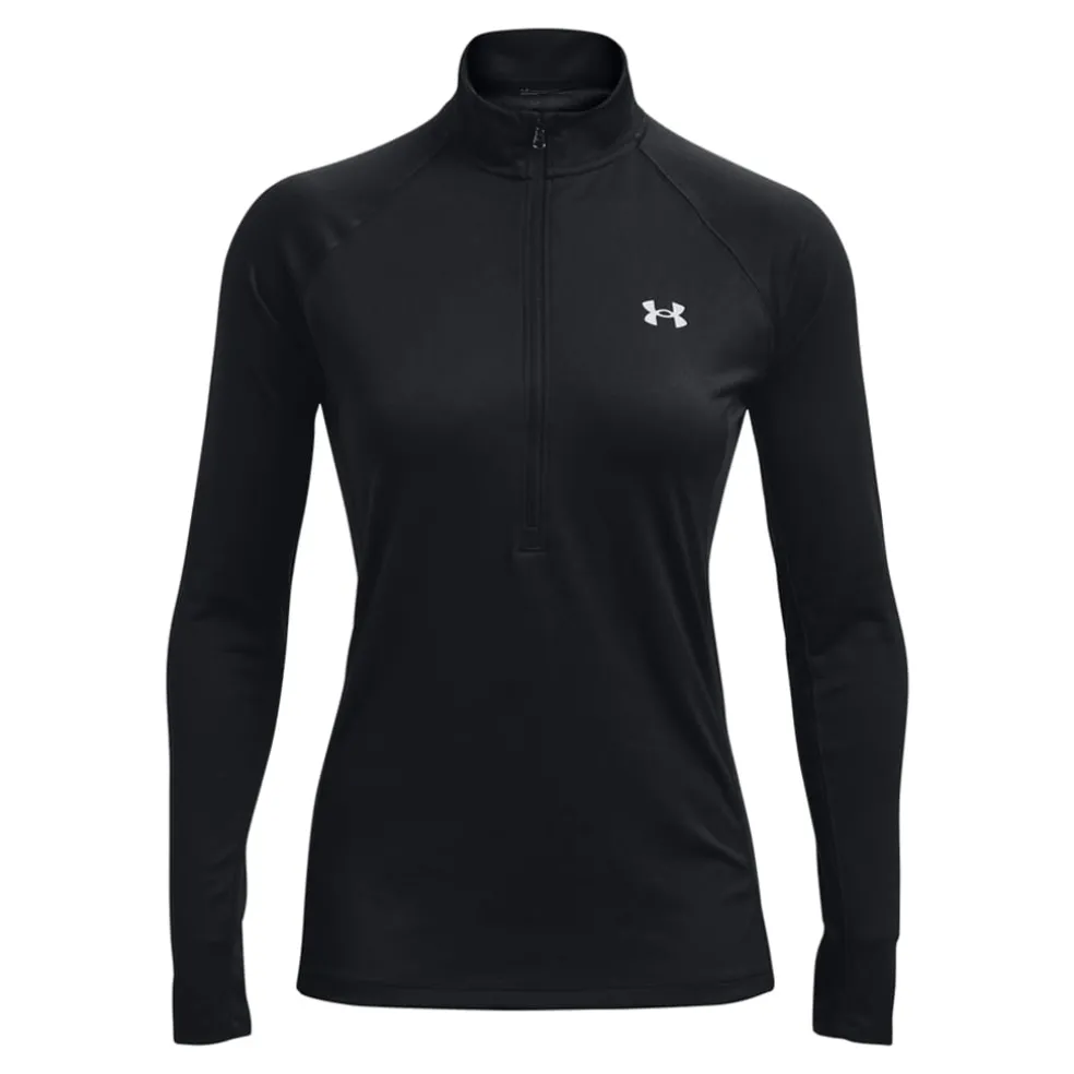 Under Armour Reflective Tech 1/4 Zip Top in Black