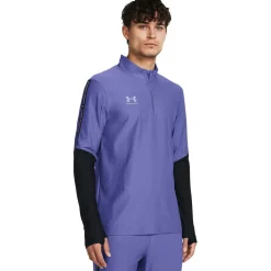 Under Armour Regular Fit Zip Neck Long Sleeve T-Shirt in Blue