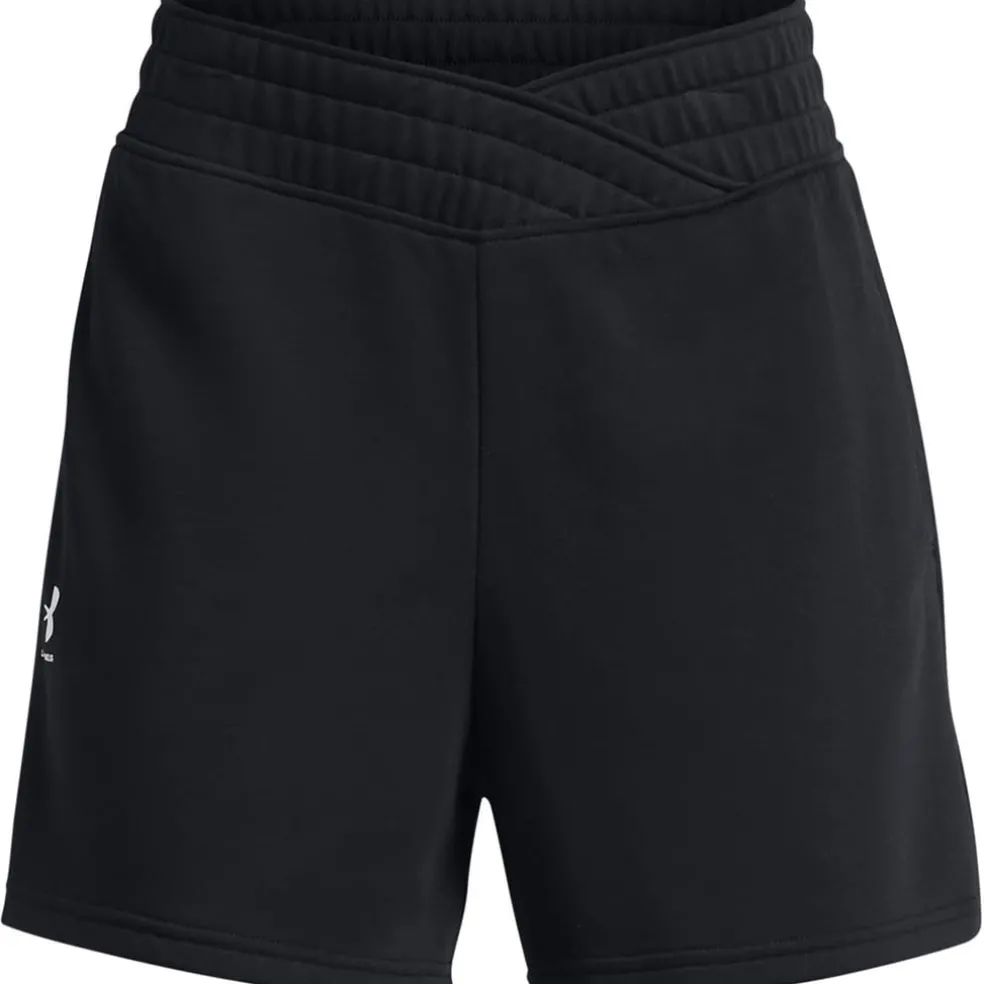 Under Armour Rival Terry Running Shorts with Elasticated Waistband in Black