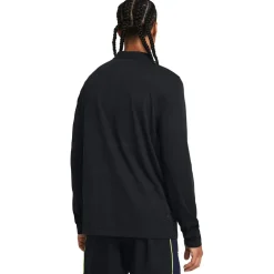 Under Armour Rush Zip Neck Long Sleeve T-Shirt in Black