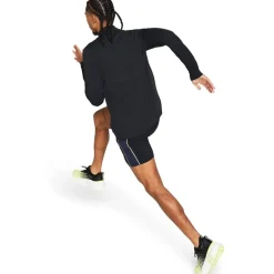 Under Armour Rush Zip Neck Long Sleeve T-Shirt in Black