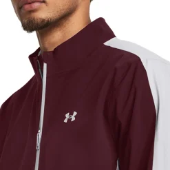 Under Armour Stormproof 3.0 Waterproof Jacket in red maroon