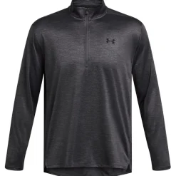 Under Armour Tech Regular Fit Zip Neck Long Sleeve Top in Grey
