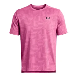 Under Armour Tech Vent Geotessa Short Sleeve T-Shirt in Pink