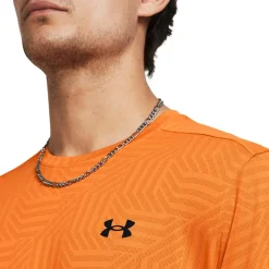 Under Armour Tech Vent Geotessa Short Sleeve T-Shirt in Orange