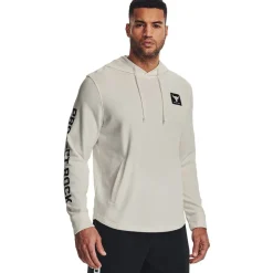 Under Armour Terry Rock Hooded Sweatshirt Tops in White