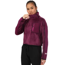 Under Armour UA Journey Fleece Mock Neck Top in Purple