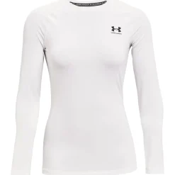 Under Armour Womens Armour Ua Hg Authentics Comp Ls Gym Top in White
