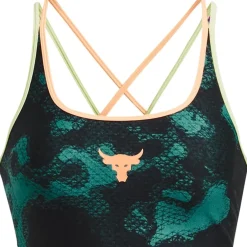 Under Armour Womens Armour Pjt Rck Crsbck Pt Bra Fam Medium Impact Sports in Green